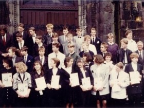 1987 Hilfspredigerin Meyer, Pfarrer Prenzel und Pfarrer Vollmer